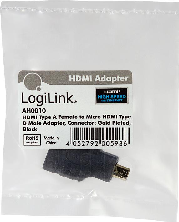 Actual product image LogiLink Micro HDMI to (HDMI)