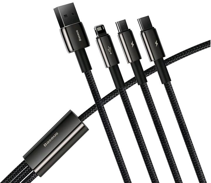 Image du produit Baseus USB A – USB C, Lightning, USB Micro B (1.50 m, USB 2.0, 66 W)