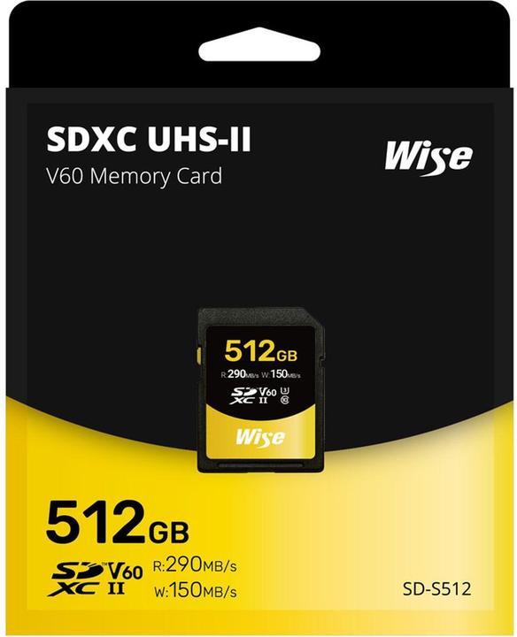 Actual product image Wise 512GB SDXC UHS II V60 Memory Card (512 GB, SDXC, U3, UHS-II)