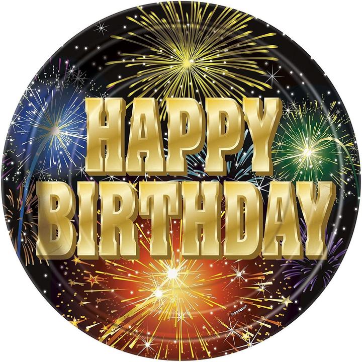 Produktbild Unique Party PartyTeller Happy Birthday 8erPack (8 x)
