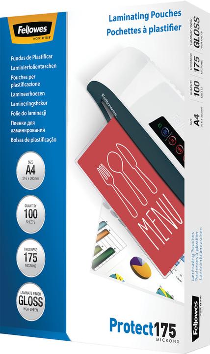 Immagine prodotto Fellowes Proteggere 175 (A4, 100 pz., 175 µm)