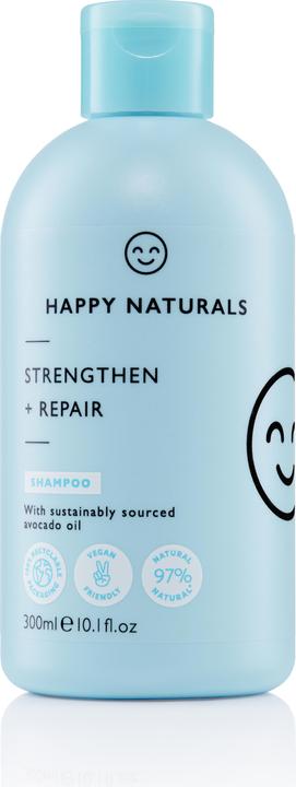 Produktbild Happy Naturals Strengthen and Repair Shampoo 300ml (300 ml, Flüssiges Shampoo)