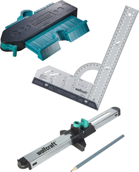 wolfcraft 1 Laminat- / Designboden Einpass Set (Verlegeset)