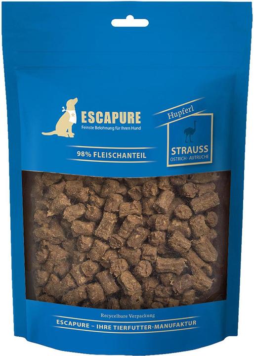 Produktbild Escapure Hupferl Hundesnacks mit Strauss (Adult, 1 Stk., 150 g)
