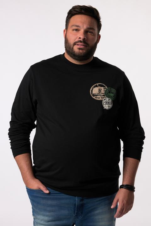 Produktbild Men+ Langarmshirt Bauchfit, Brustprint (3XL)