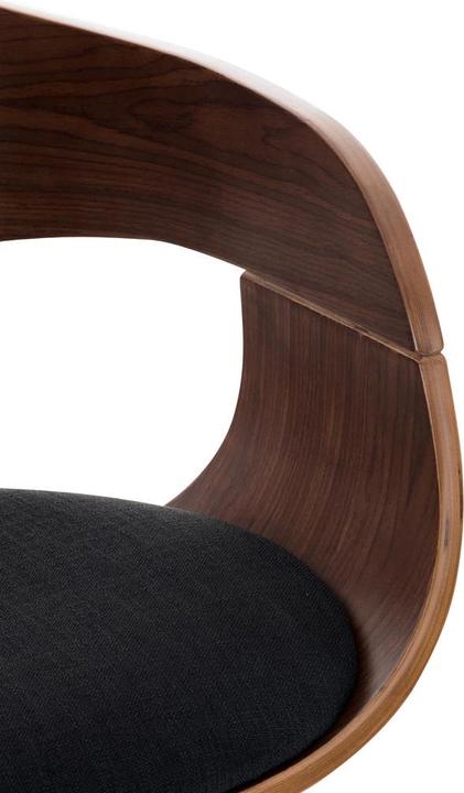 Actual product image CLP Barstool Kingston Fabric, walnut/black