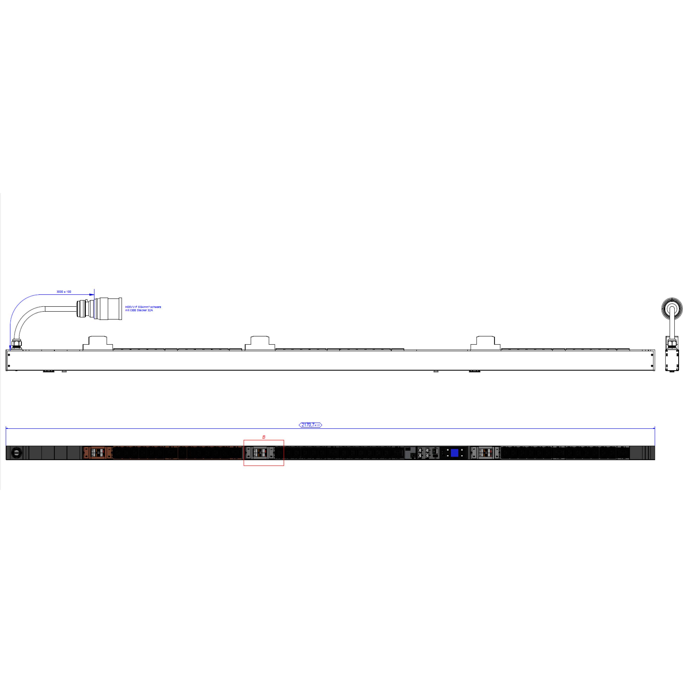 Bachmann BN3000 36xC13 6xC19 6xLS Messung pro Phase, USV Zubehör