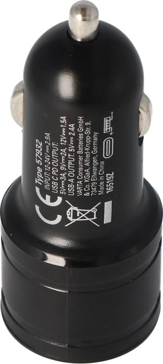 Actual product image Varta Car Charger Dual USB