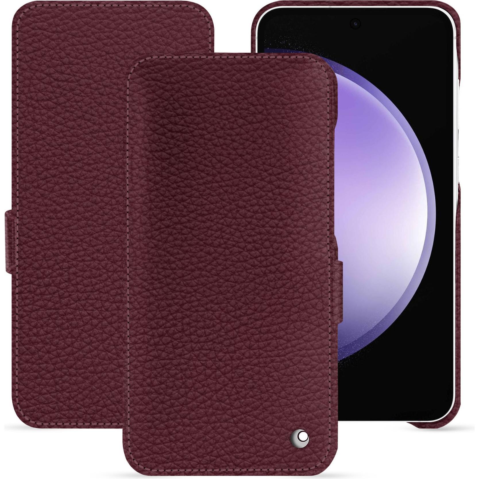 Noreve Lederschutzhülle horizontal (Samsung Galaxy S23 FE), Smartphone Hülle, Violett