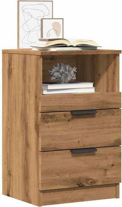 vidaXL Nachttisch Nachtschrank Nachtkommode Nachtkonsole Stauraum Artisan-Eiche (40 x 36 x 65 cm)