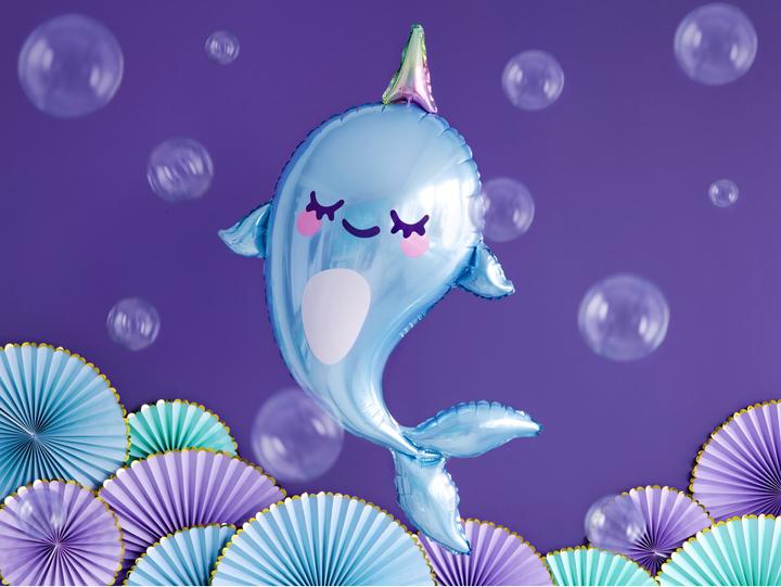 Produktbild Partydeco Narwal Ballon (87cm) (1x)