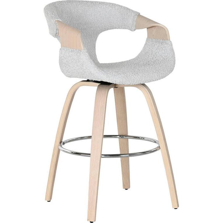 Esprit, Sgabello + Pouf, Stool Home Grey Wood 55,5 x 52,5 x 92,5 cm