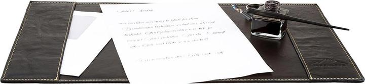 Actual product image Alpenleder Desk pad Piedmont 51.5 x 29 cm, ebony wood (51.50 x 29 cm)