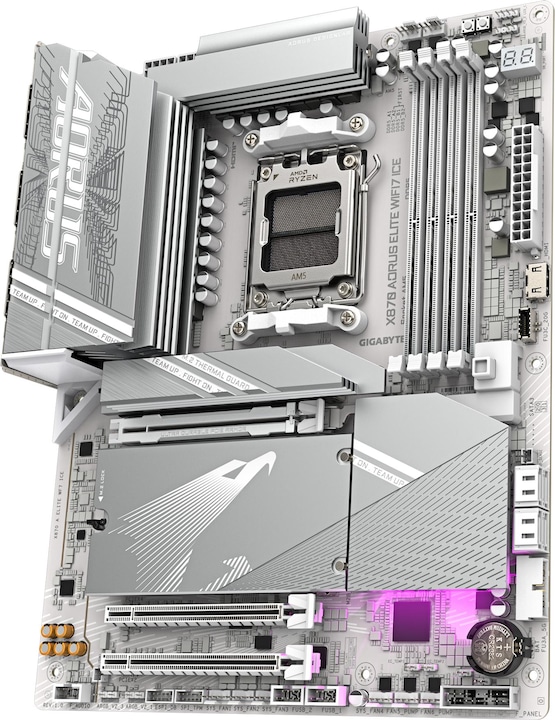 Actual product image Gigabyte X870 AORUS ELITE WIFI7 ICE (AM5, AMD X870, ATX)