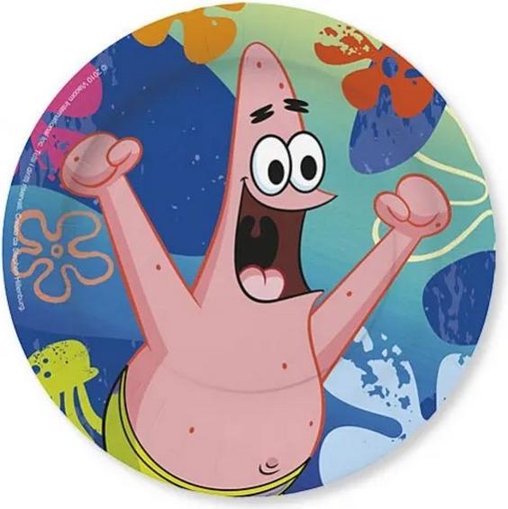 Actual product image Spongebob Squarepants Patrick Star Disposable Plates (Pack of 10) (10 x)
