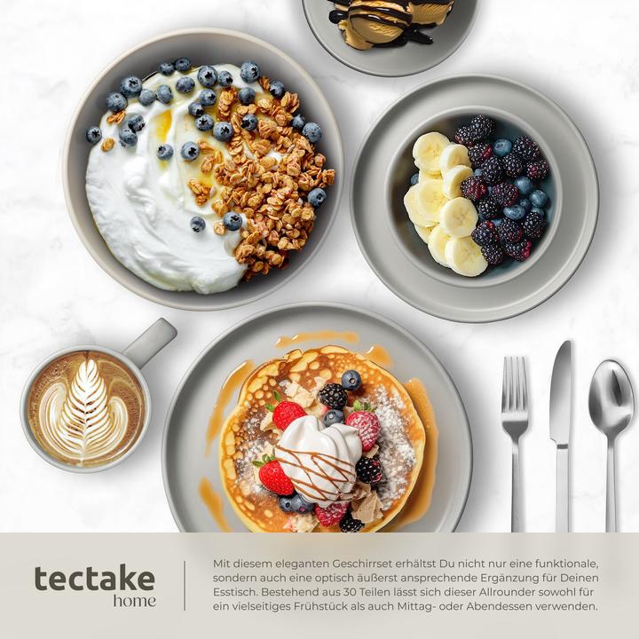Actual product image tectake Una crockery set (30 pcs.)