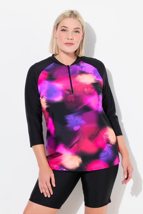 Immagine prodotto Ulla Popken Maglietta con protezione UV UPF 50+ dal taglio aderente con collo alto e maniche lunghe (42, 44)