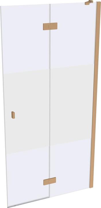 Actual product image Hüppe SolvaPro pivot door partially framed, 4-corner, with fixed segment, right-fixing, width: 1000 (211 cm, 100 cm)