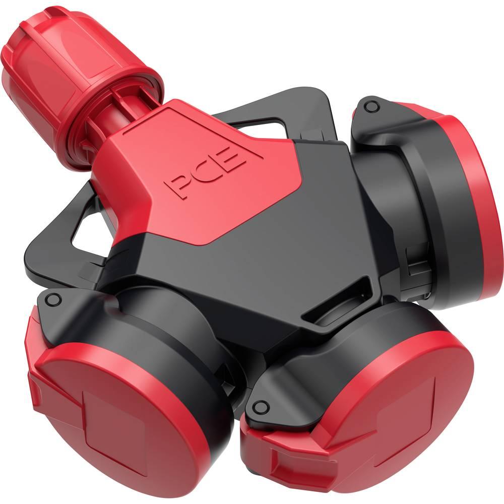 PCE, Netzstecker + Netzkupplung, PC Electric 253822-sr 3fach-Kupplung Vollgummi 250 V Rot IP54