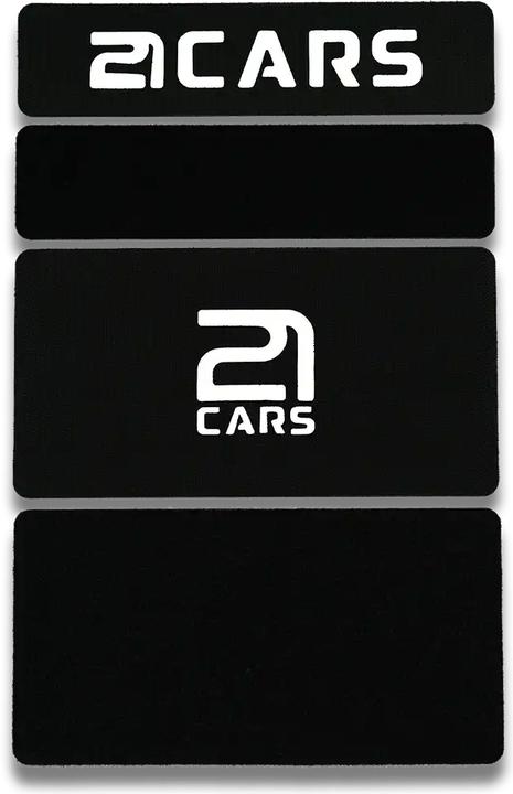 Produktbild 21cars Klett Wechselschild Nummernschild Kennzeichenhalter | Rahmenlos (Front + Heck, Hochformat)