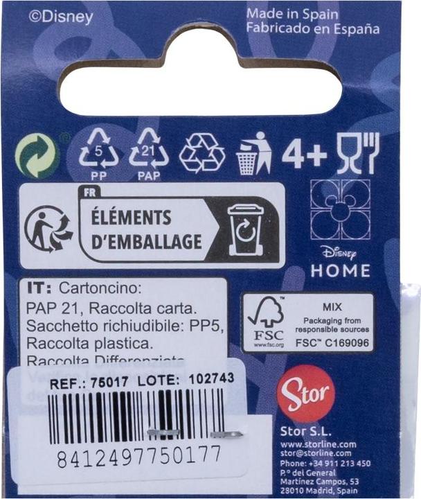 Actual product image Tinisu Stitch children's plastic cutlery set - 2 pieces Lilo & Stitch