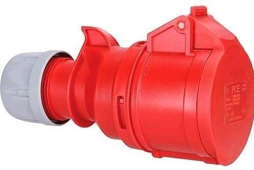 Produktbild PCE CEE Kupplungssteckdose mit Deckel 400V 16A IP44 215-6 (CEE 16/5)