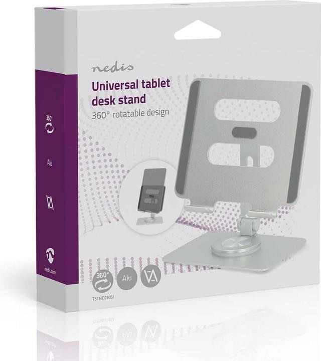 Image du produit Nedis Support pour tablette - Support - Entièrement mobile - Argenté