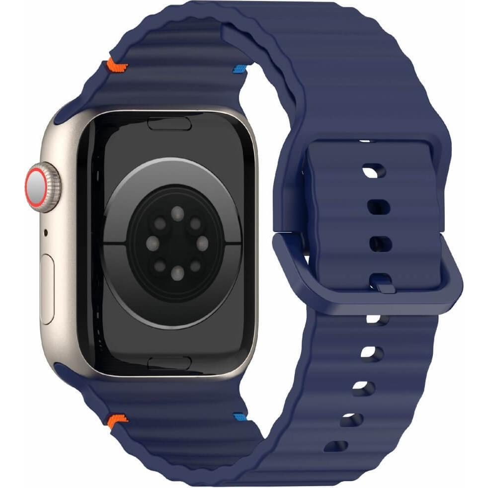 Cover-Discount Apple Watch 42/41/40mm - Silikon Sportarmband Ersatzband (Silikon), Uhrenarmband, Blau