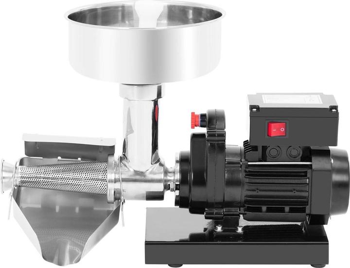Produktbild Royal Catering Elektrische Tomatenpresse Profientsafter Passiergerät Edelstahl 450 W 80 U/min