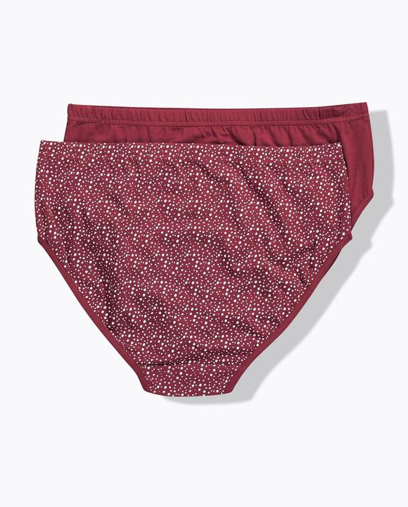 Produktbild Ulla Popken Midislips, 2er-Pack, uni/Punkte (50, 52)