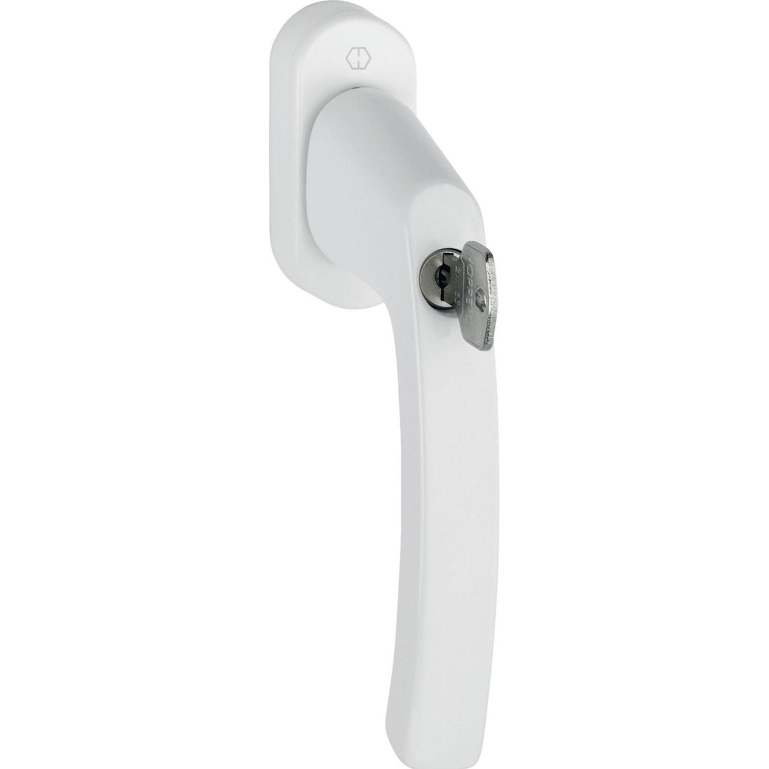 Hoppe, Türgriff + Fenstergriff, Fenstergriff LIÈGE abschliessbar, Vierkant 7x40, Nm 100 weiss (Türgriff)