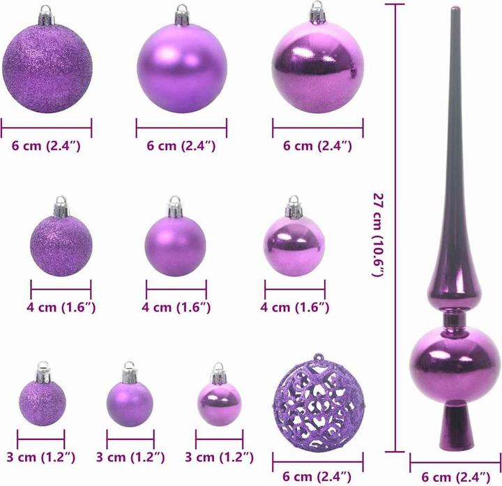 Produktbild vidaXL Weihnachtsornamente (61x)