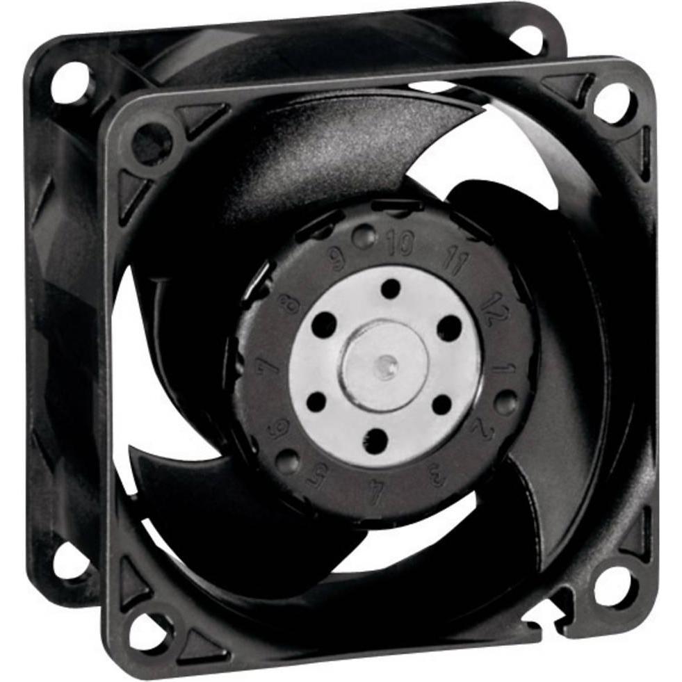 Papst DC-Axiallüfter 12VDC 80x80x38mm (80 mm, 1 x), PC Lüfter, Schwarz