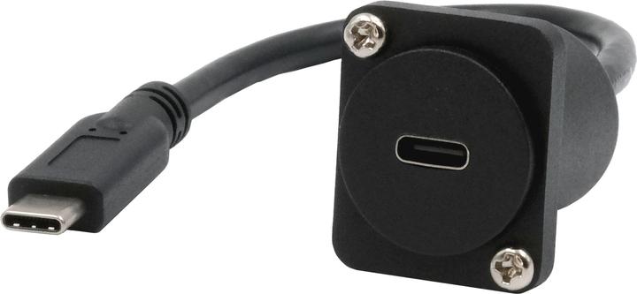 Productafbeelding Exsys D-type adapter USB-C f-m (USB Type-C, 20 cm)