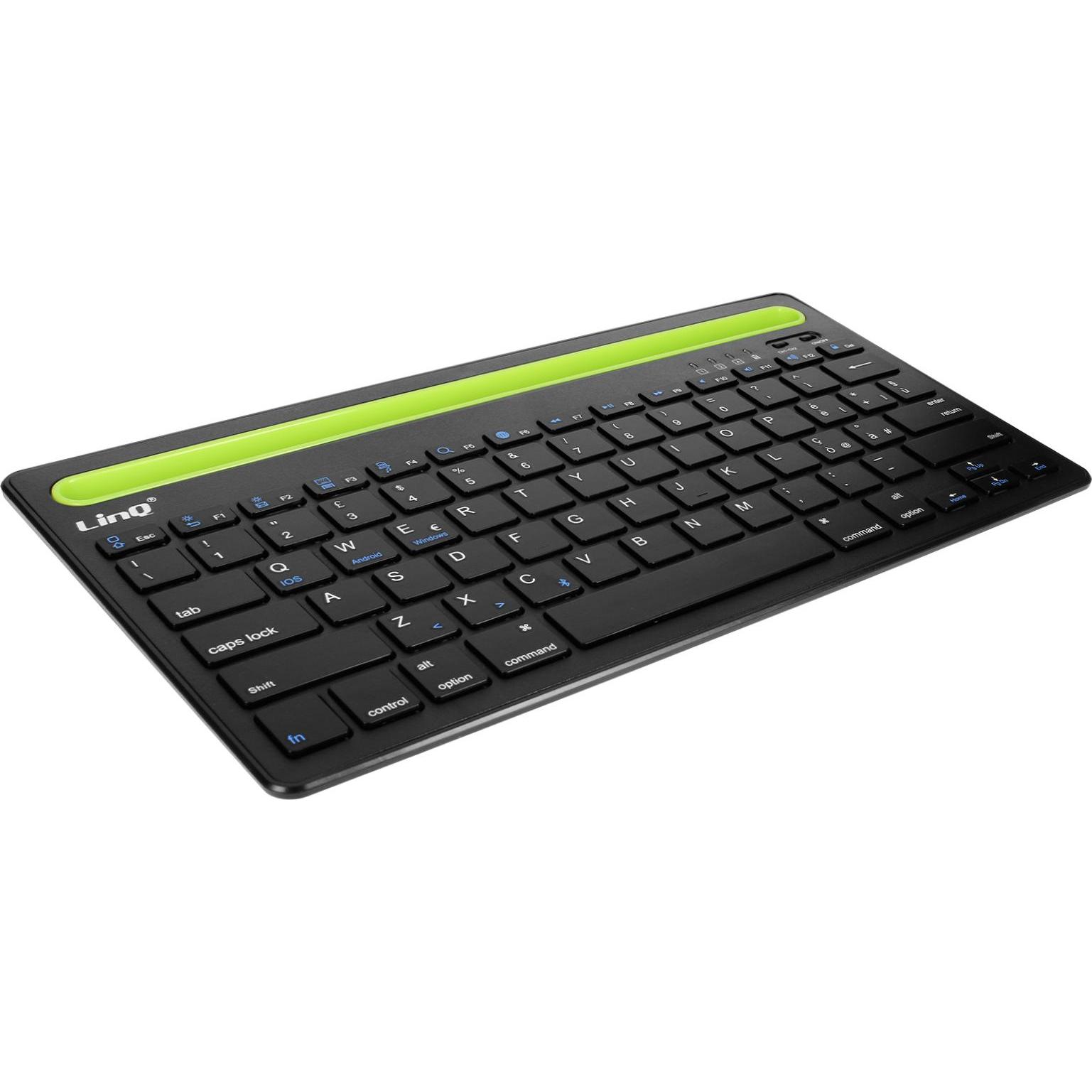 Thumbnail - LinQ BK933 QWERTY-Tastatur (Eng. Int., Kabellos), Tastatur, Schwarz