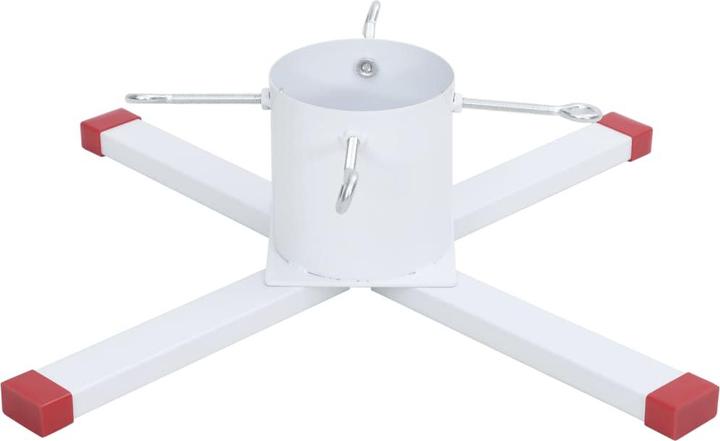 Produktbild vidaXL Christbaumständer Weihnachtsbaumständer Tannenbaumständer Weiss Metall