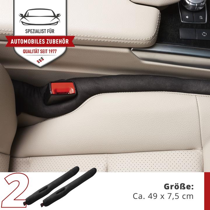 Produktbild Walser Autositz Lückenfüller AntiDrop, 2er Set Sitzlückenfüller-Auto 49x7,5 cm schwarz