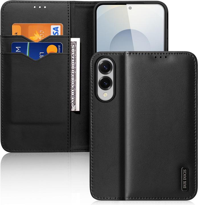 Dux Ducis Samsung Galaxy S25 Edge Cover with Wallet - Black (Samsung Galaxy S25 Edge)