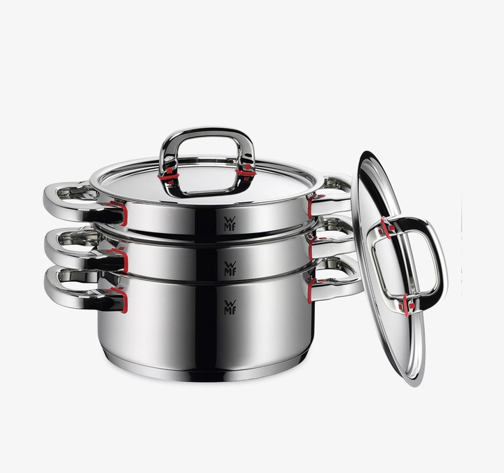 Actual product image WMF Cooking Pot Induction Meat Pot 20cm Pot 3,3l Lid PremiumOne Stainless Steel (20 cm, Pot, Stainless steel)
