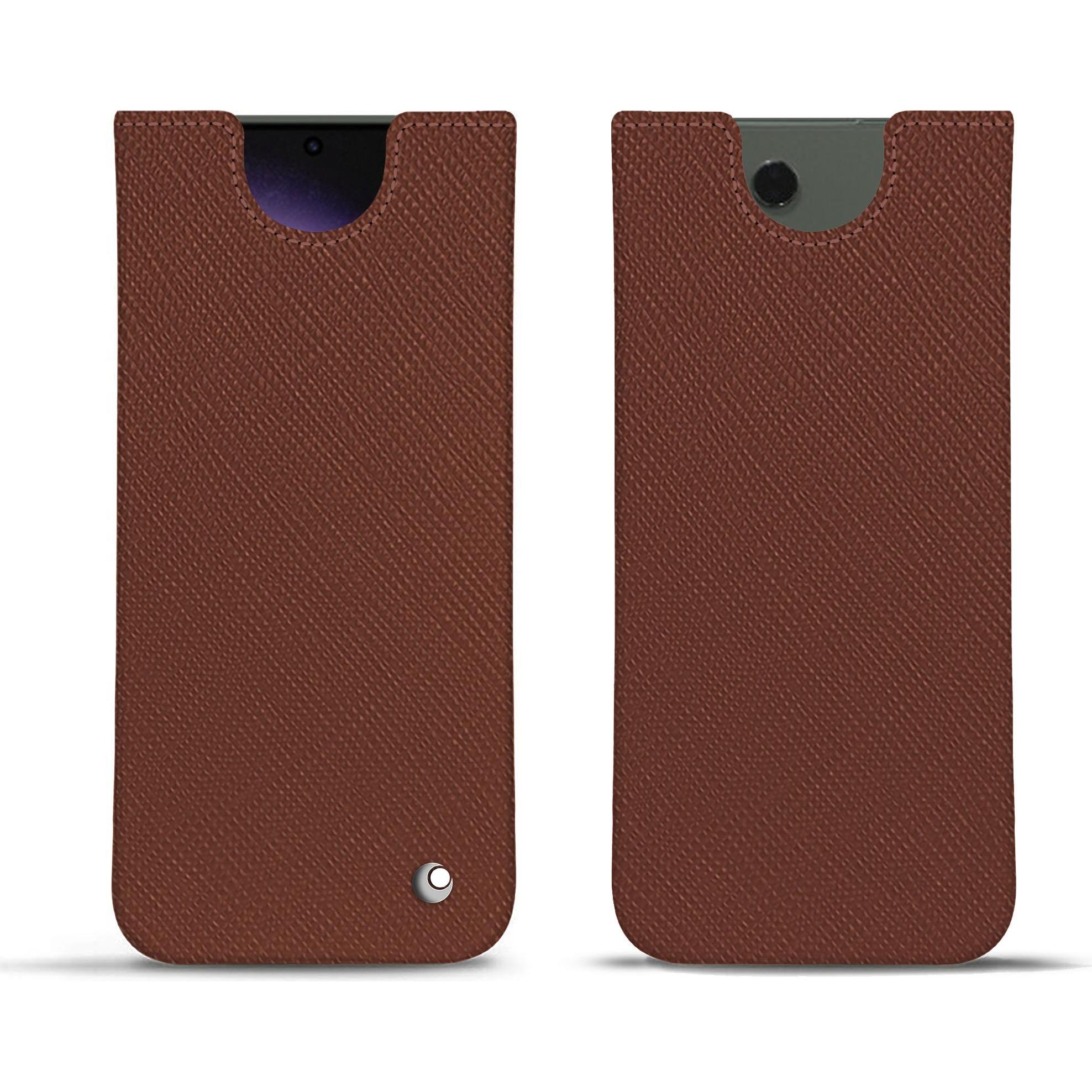 Noreve Lederschutzhülle (Samsung Galaxy S24 Ultra), Smartphone Hülle, Braun