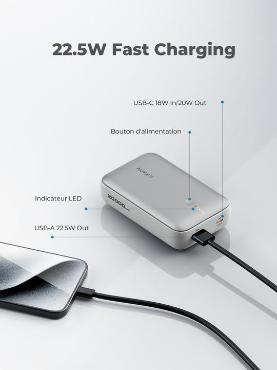 Produktbild Aukey SPARK MINI - Powerbank (20000 mAh, 20 W)