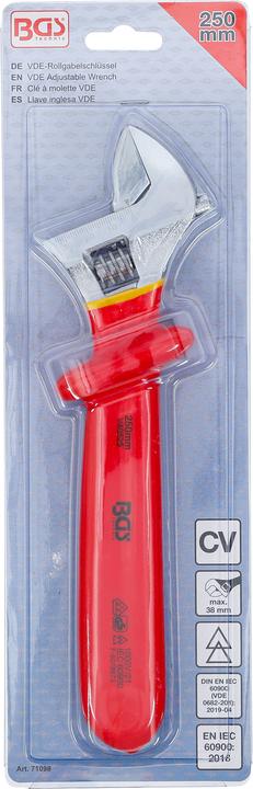 Actual product image BGS VDE Adjustable Wrench max. 38 mm (38 mm)