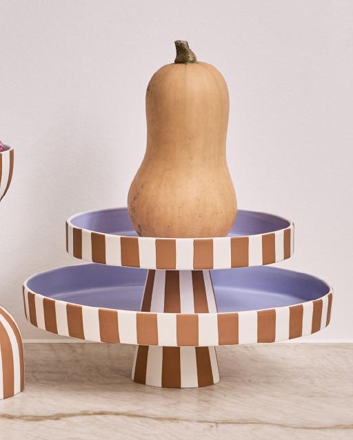 Image du produit OYOY Living Dekoteller Toppu 20 cm, Caramel/Lavendel