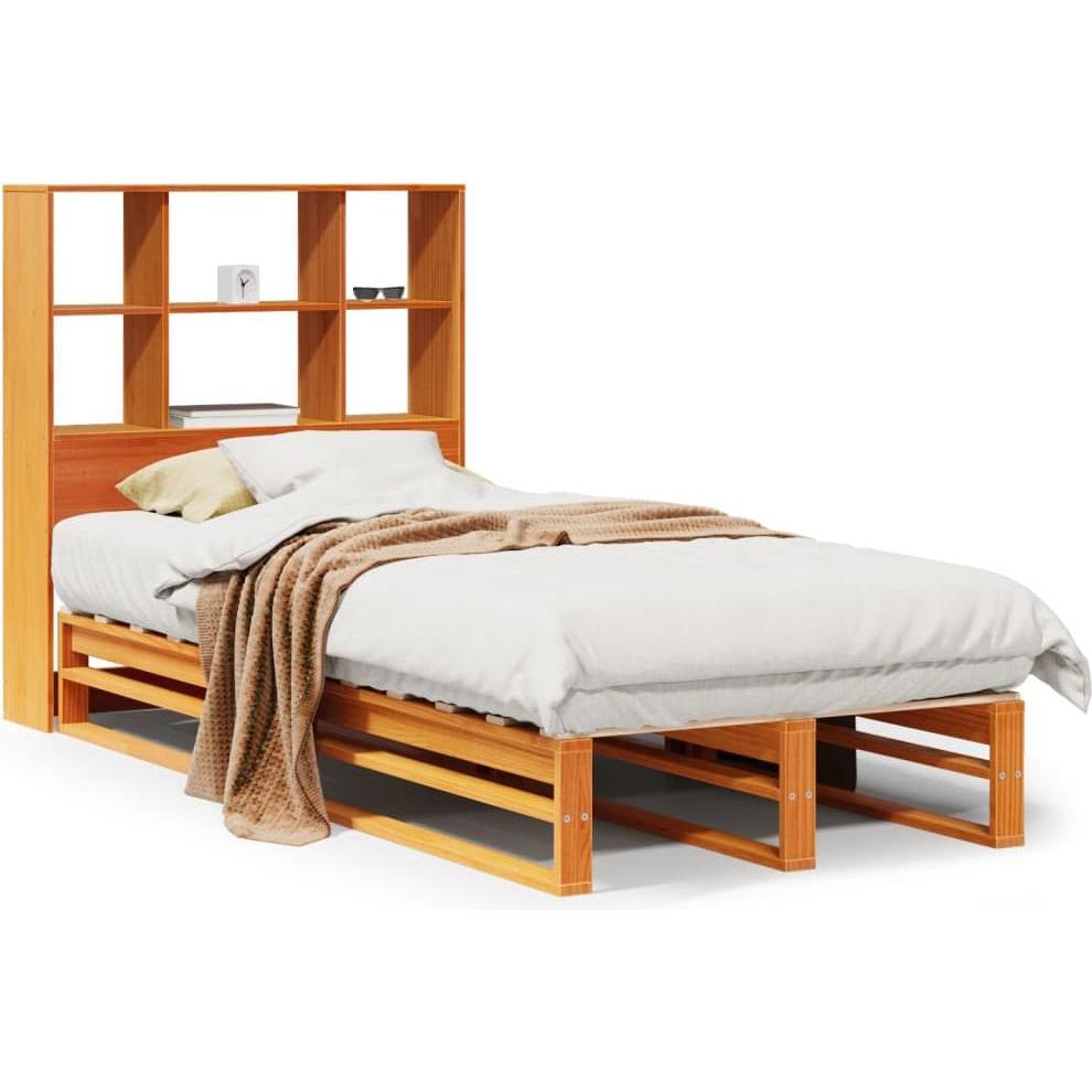 VidaXL, Bett, Bett mit Regal ohne Matratze (100 x 200 cm)