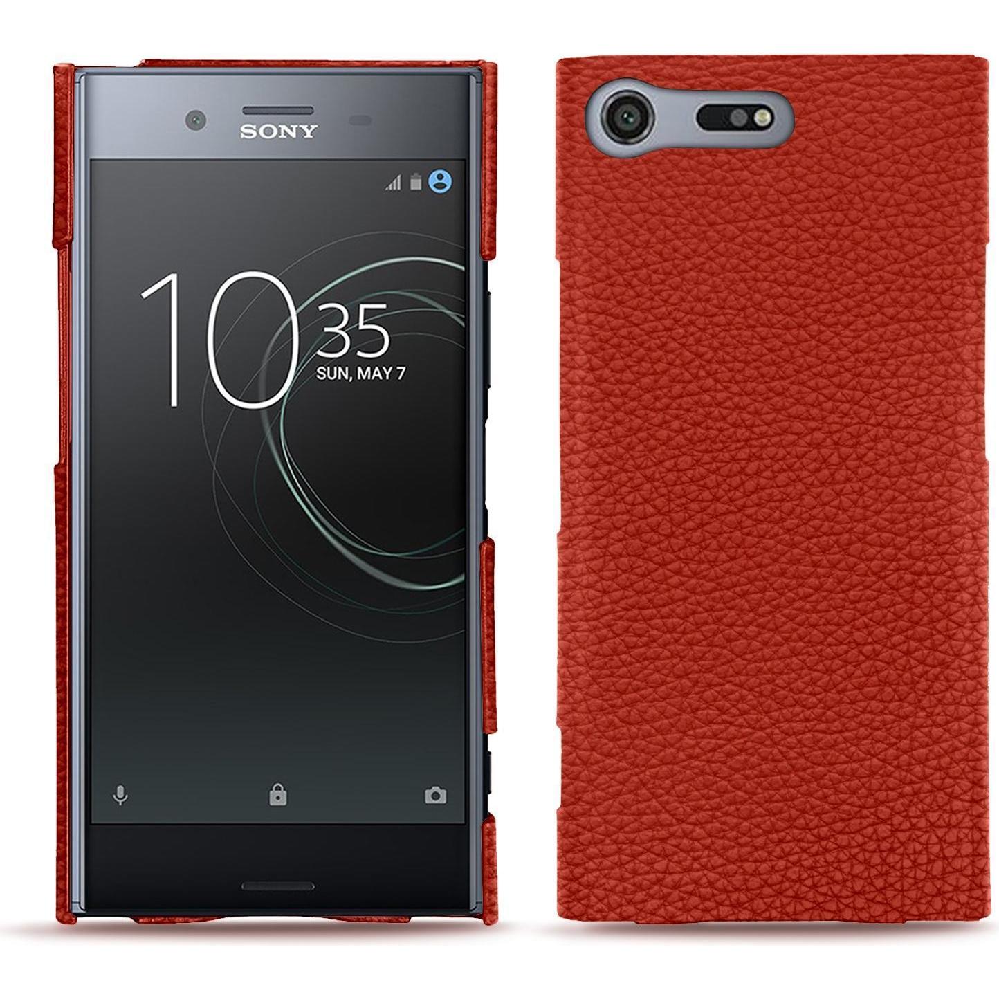 Noreve Lederschutzhülle (Sony Xperia XZ Premium), Smartphone Hülle, Orange