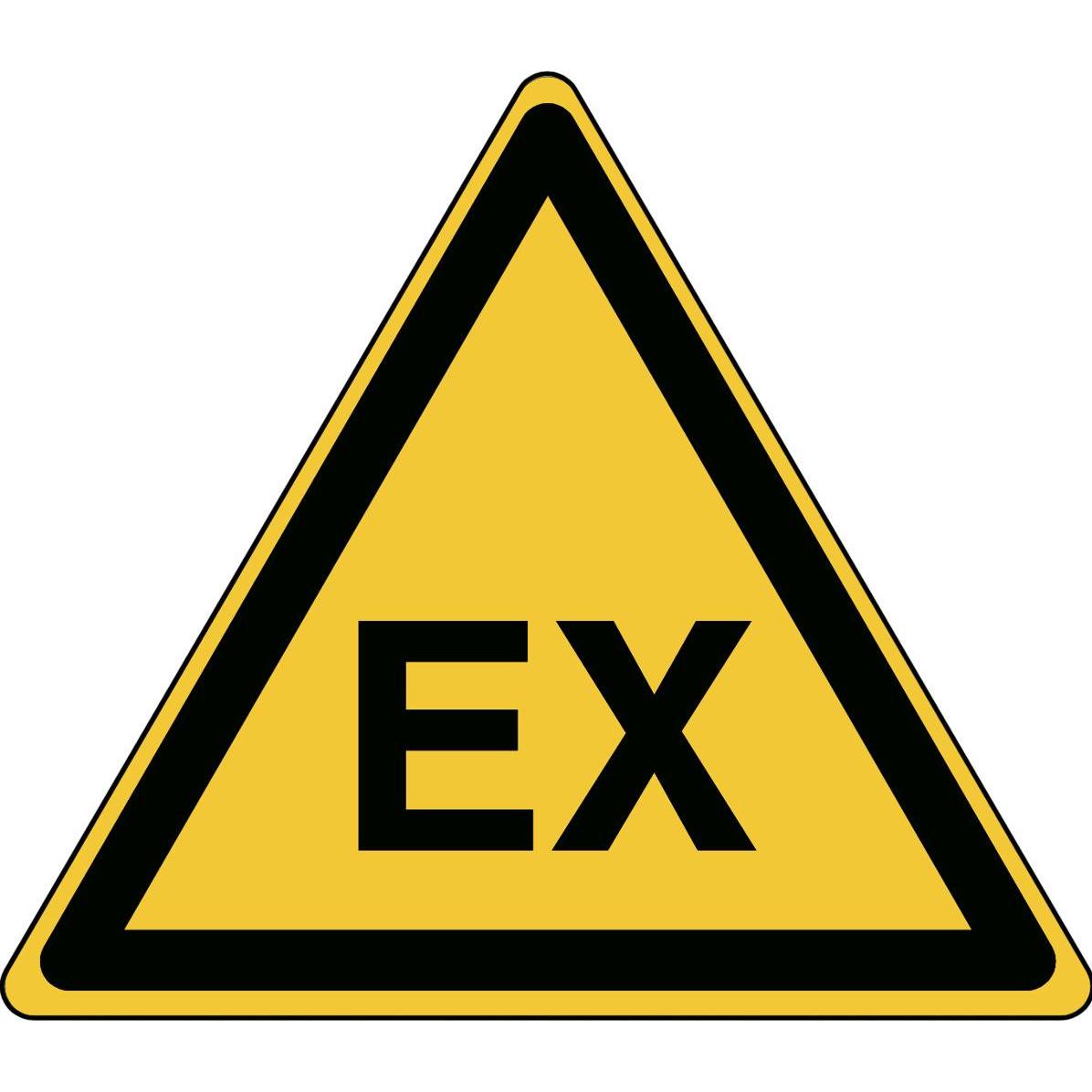 Brady, Segnaletica di sicurezza, PIC 2516-COTE 200-B7525 FF, Attenzione! Atmosfera esplosiva - DIN 4844