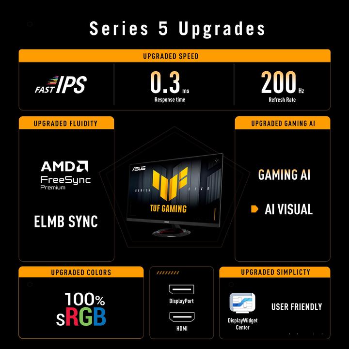 Image du produit ASUS TUF Gaming VG249Q5R (1920 x 1080 pixels, 23.80")