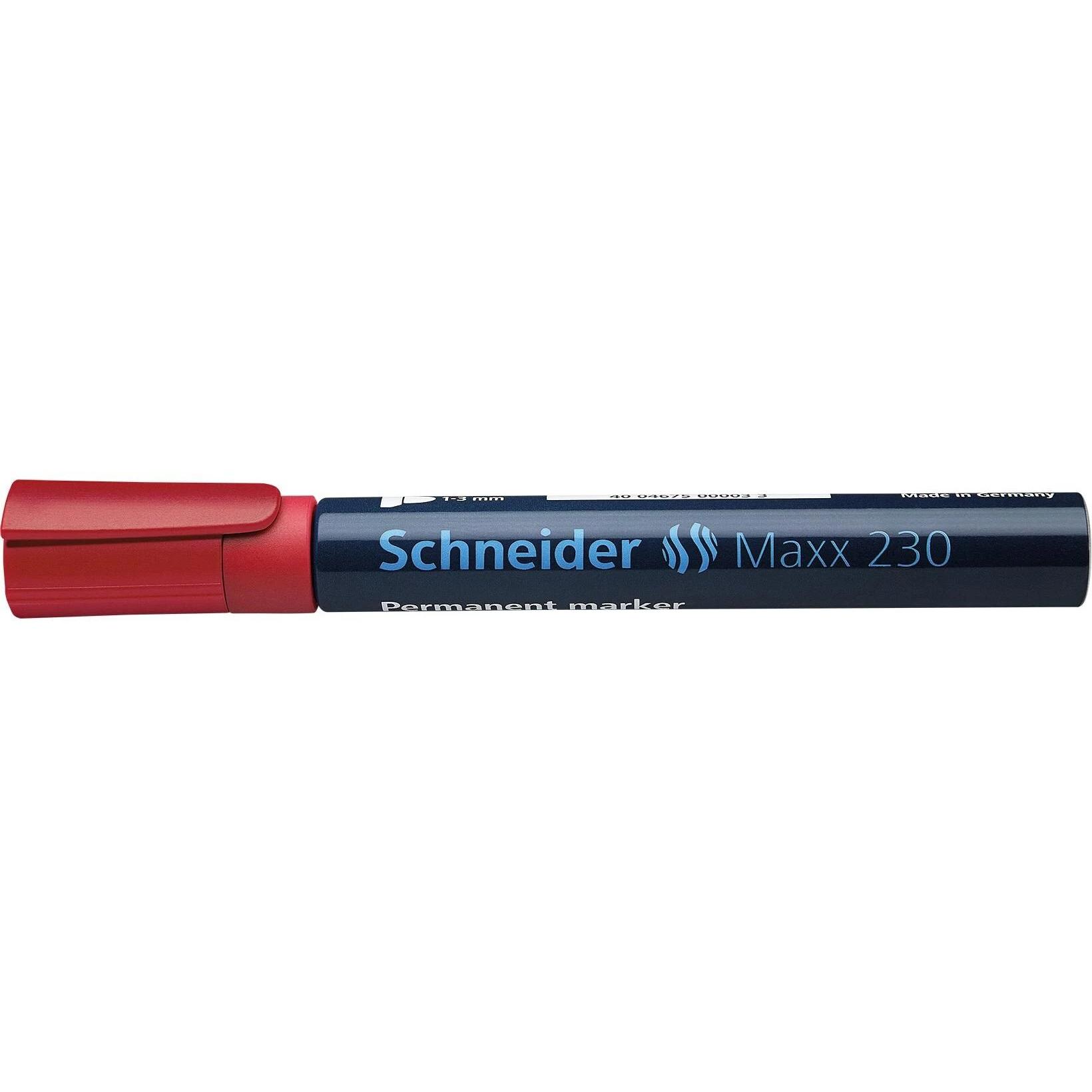 Schneider, Marker, Permanentmarker Maxx 230 Strichstärke: 1-3 mm Schreibfarbe: rot (Rot, 3 mm, 1 x)
