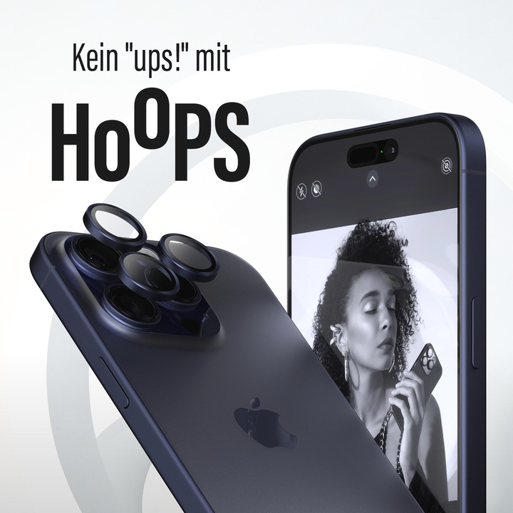 Produktbild PanzerGlass Hoops Camera Lens Protector (1 Stück, Apple iPhone 15 Pro Max, Apple iPhone 15 Pro)