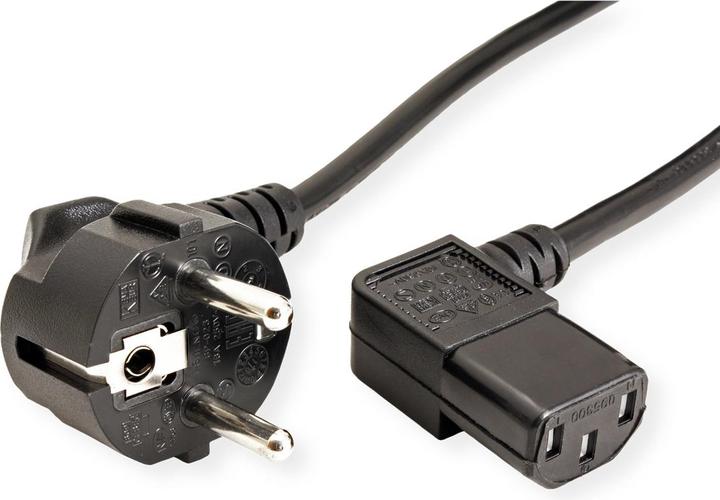 Actual product image Roline Mains cable, IEC socket, black 1.8m (1.80 m, CEE 7/7)
